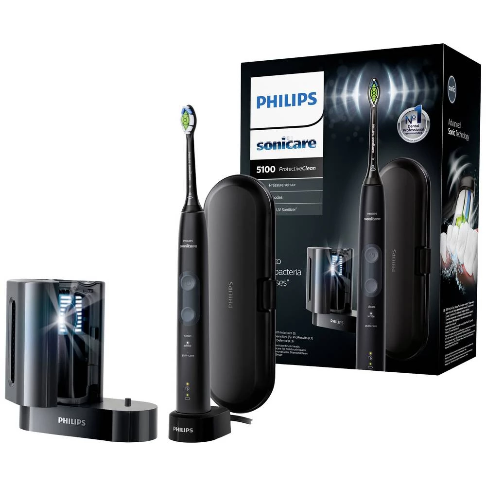 Philips Sonicare ProtectiveClean 5100 HX6850/57 električna četkica za zube zvučna četkica za zube crna slika