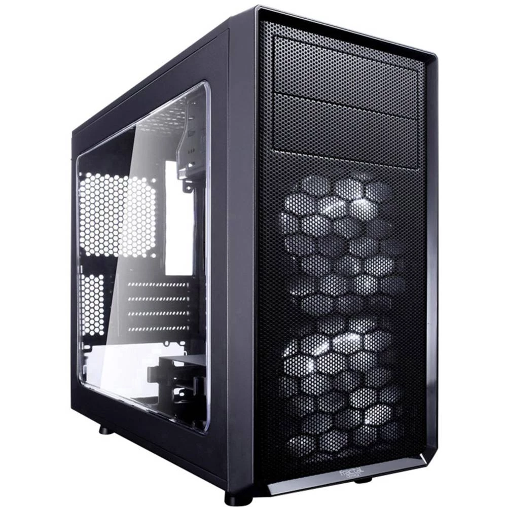 Midi-Tower Kućište za računala Fractal Design Focus G Mini Black Window Crna 2 predinstalirana LED ventilatora, Bočni prozor, Fi slika
