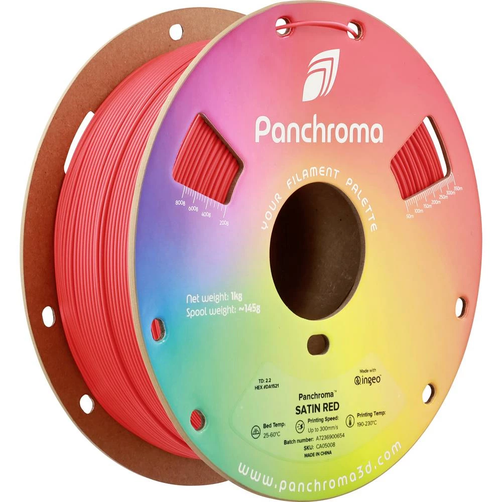 Polymaker CA05008 Panchroma™ Satin 3D pisač filament PLA visoka krutost, satiniran 1.75 mm 1000 g crvena 1 kom. slika