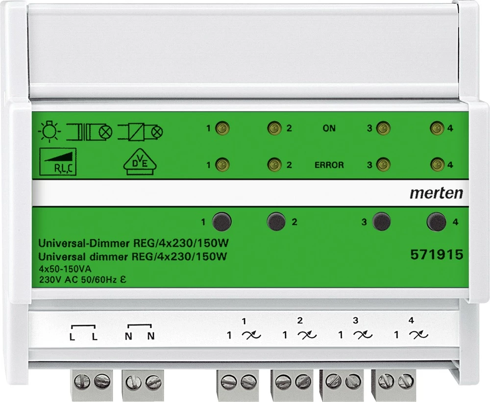 Univerzalni prigušivač Svijetlosiva Merten 571915 slika