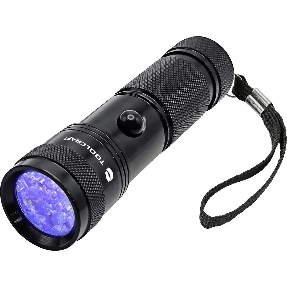 TOOLCRAFT TO-11105790 UV LED džepna svjetiljka s trakom za nošenje oko ruke, s UV svjetlom baterijski pogon 95.1 g slika