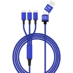 Smrter USB kabel za punjenje USB 2.0 USB-A utikač, USB-C® utikač, Apple Lightning utikač, USB-Micro-B utikač 1.20 m plav