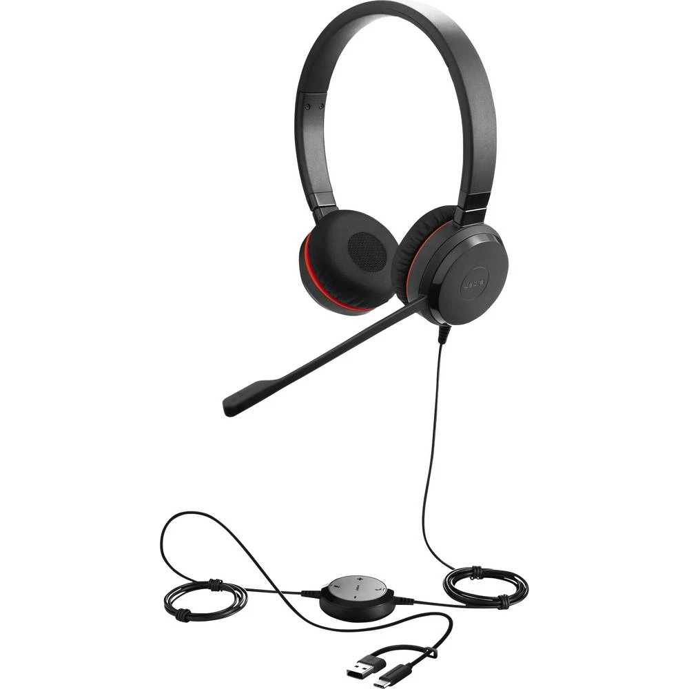 Jabra Evolve 30 II telefon On Ear Headset žičani stereo crna poništavanje buke, smanjivanje šuma mikrofona slušalice s m slika