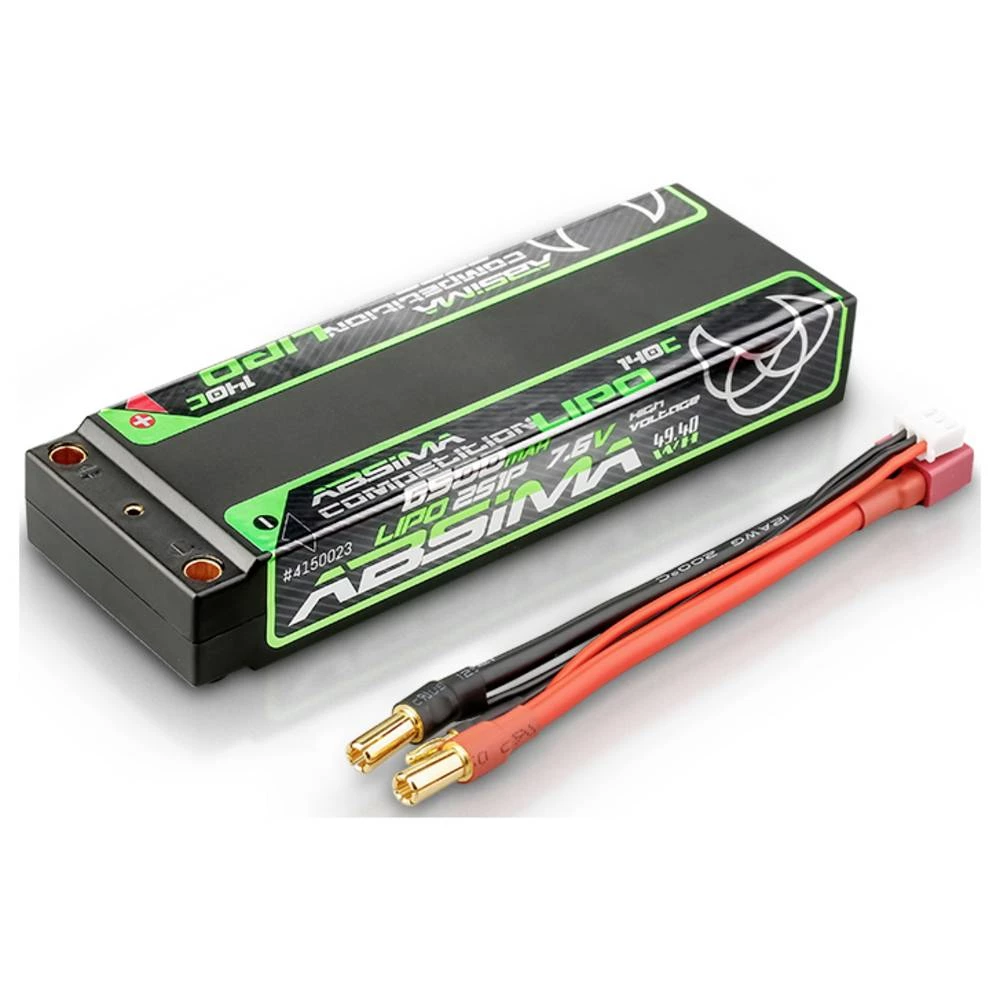 Absima lipo akumulatorski paket za modele 7.6 V 6500 mAh Broj ćelija: 2 140 C tvrdo kućište 5 mm, T utikač slika
