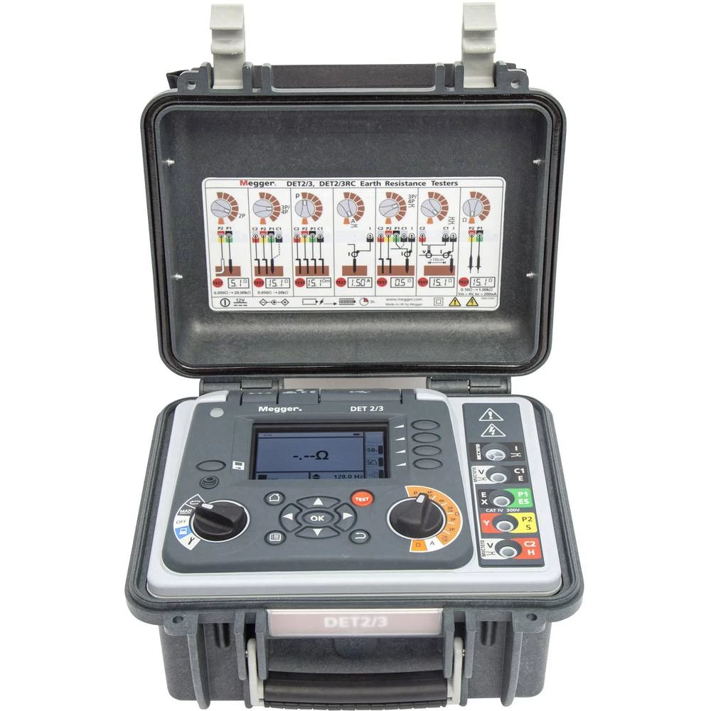 Mjerač uzemljenja Megger DET2/3 EARTH TESTER, 100M KIT, LG3/P2 Kalibriran po Tvornički standard (vlastiti) slika
