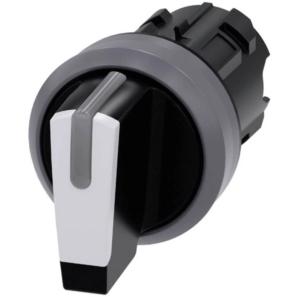 Siemens 3SU1032-2BM60-0AA0 preklopni prekidač prednji prsten od metala, osvjetljen geg pješčano-siva, bijela 2 x 45 °  1 St. slika