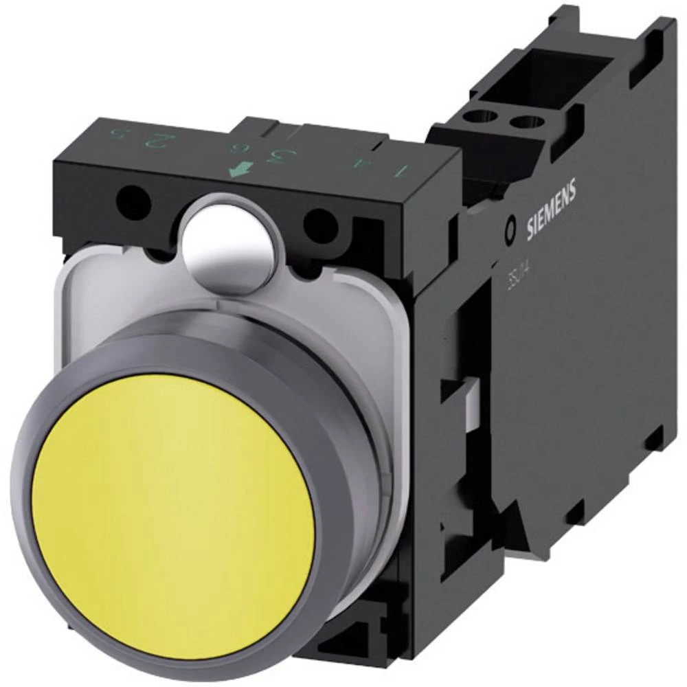 Siemens 3SU1130-0AB30-3FA0 tipkalo prednji prsten od metala dugme pješčano-siva, žuta   1 St. slika