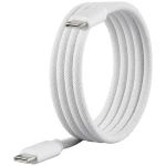 Renkforce USB kabel USB 2.0 USB-C® utikač, USB-C® utikač 1.00 m bijela #####mit magnetischer Aufwicklung, oplaštenje od