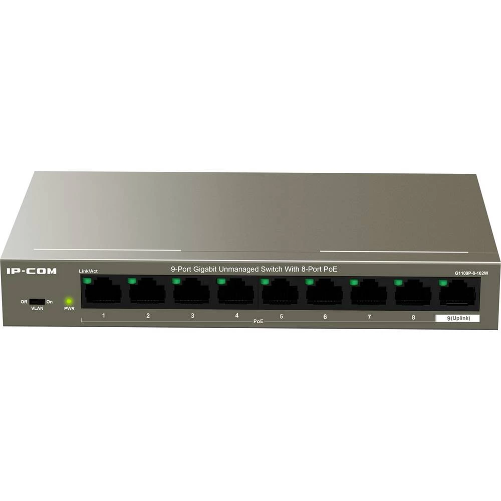 IP-COM Networks G1109P-8-102W V1.0 mrežni preklopnik 9 ulaza 10 / 100 / 1000 MBit/s PoE funkcija slika