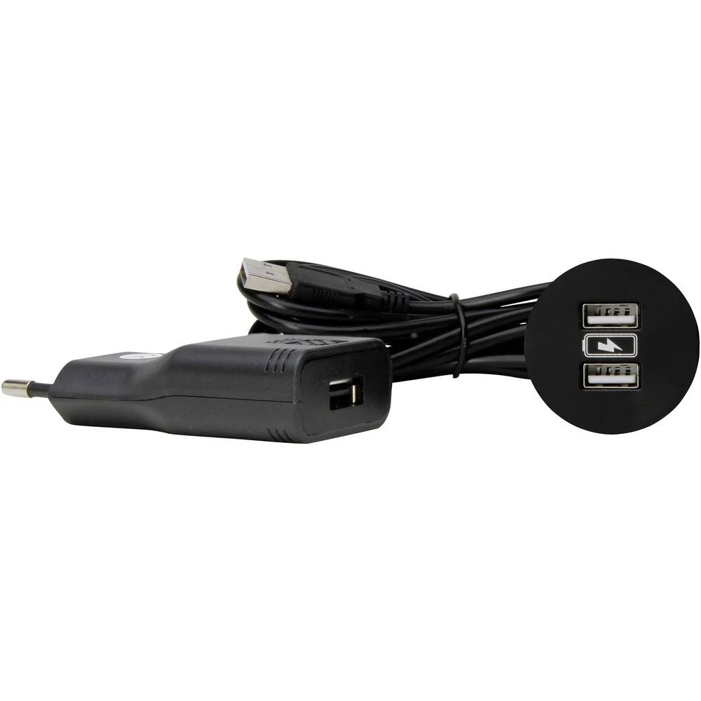 Kopp 939722011  ugradbena utičnica  s USB-om IP20 crna slika