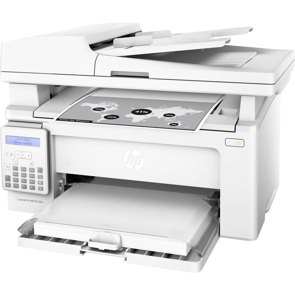 HP LaserJet Pro MFP M130fn Laserski višenamjenski pisač A4 Pisač, skener, kopirni stroj, faks LAN, ADF slika