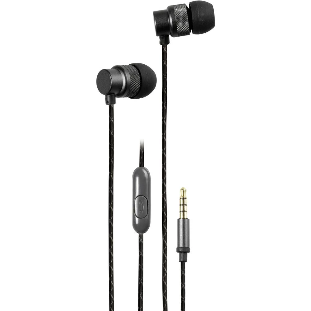 HiFi Naglavne slušalice Vivanco URB 50 B U ušima Crna metalik slika