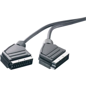 SCART TV, prijemnik (receiver) priključni kabel [1x SCART-utikač 1x SCART-utikač] 1.50 m crn