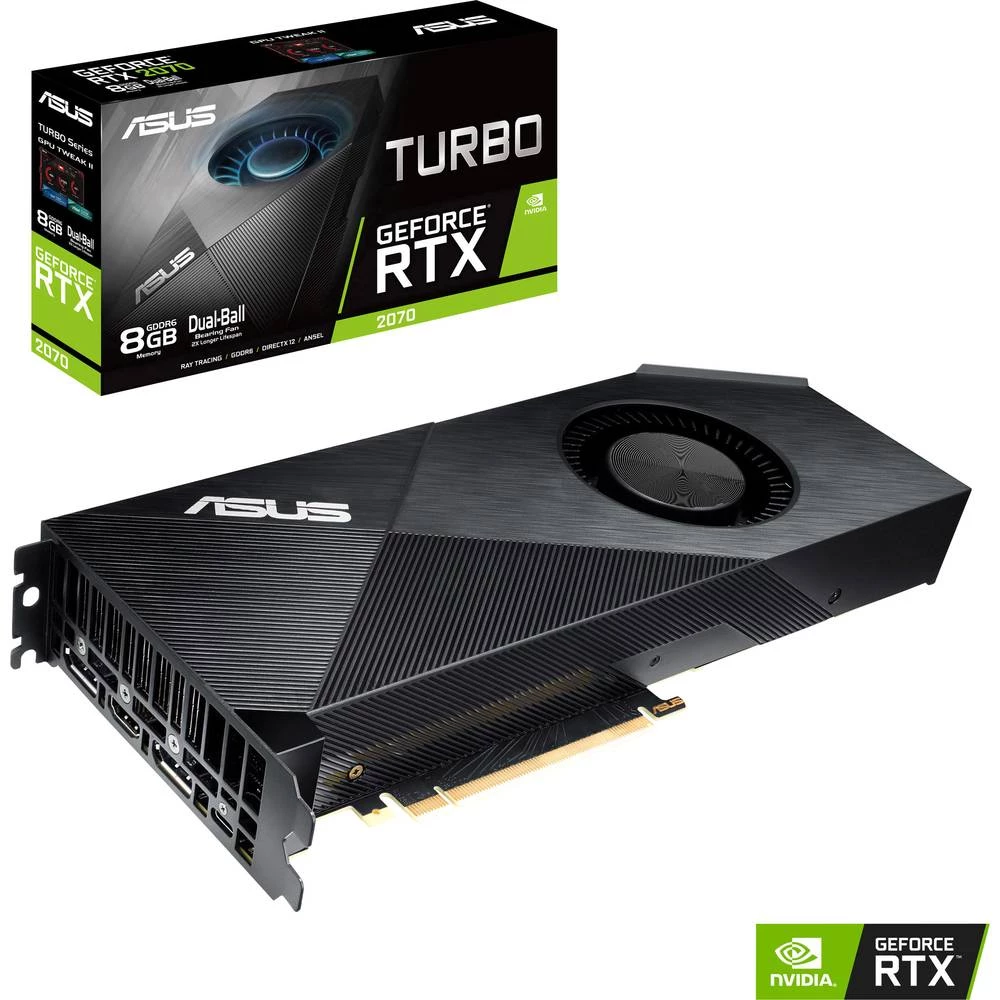 grafička kartica Asus Nvidia GeForce RTX2070 Turbo 8 GB PCIe x16 HDMI&trade;, DisplayPort, USB-C&trade; slika