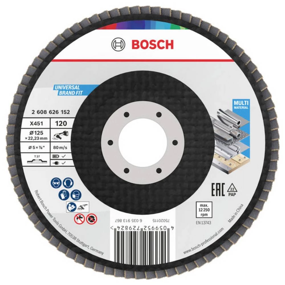 Bosch Accessories 2608626152 lamelna brusna ploča promjer 125 mm Promjer bušotine 22.23 mm 1 kom. slika
