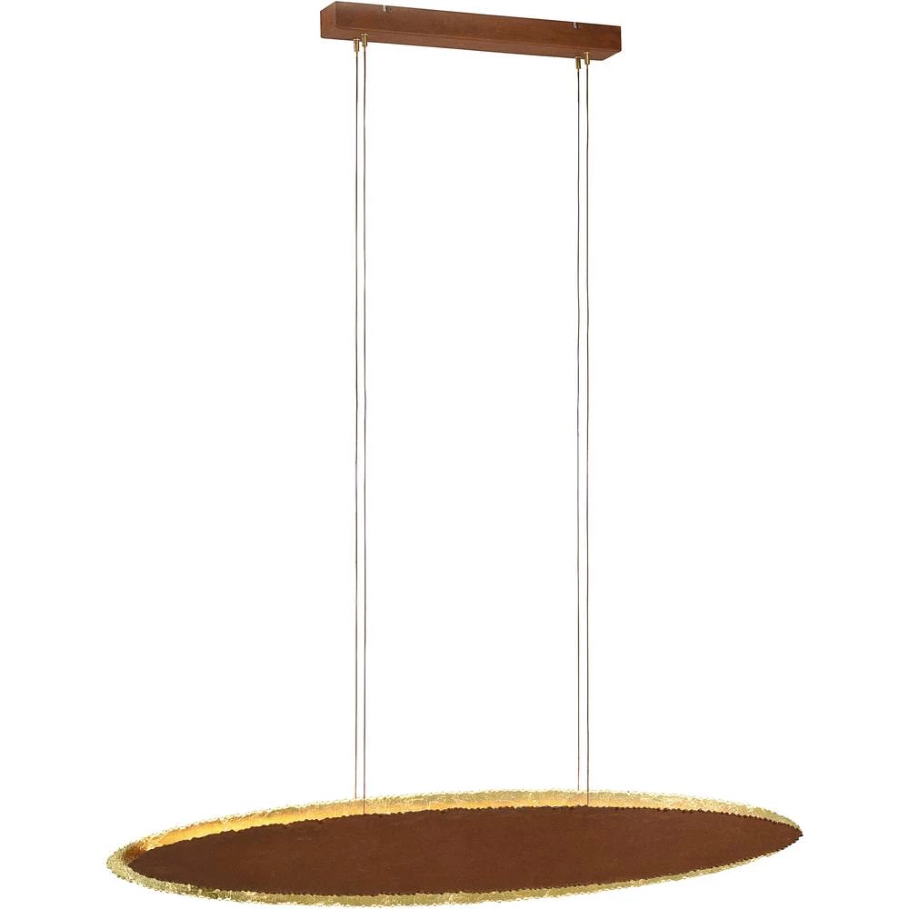 LED viseća svjetiljka 27 W Toplo-bijela Paul Neuhaus NEVIS 2481-48 Hrđavo-smeđa, Zlatna folija boja slika