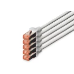 LAN (RJ45) Mreža Priključni kabel CAT 6 S/FTP 7 m Siva Zaštićen s folijom, Sveukupno zaštićen, Sa zaštitom, Bez halogena, Jednos