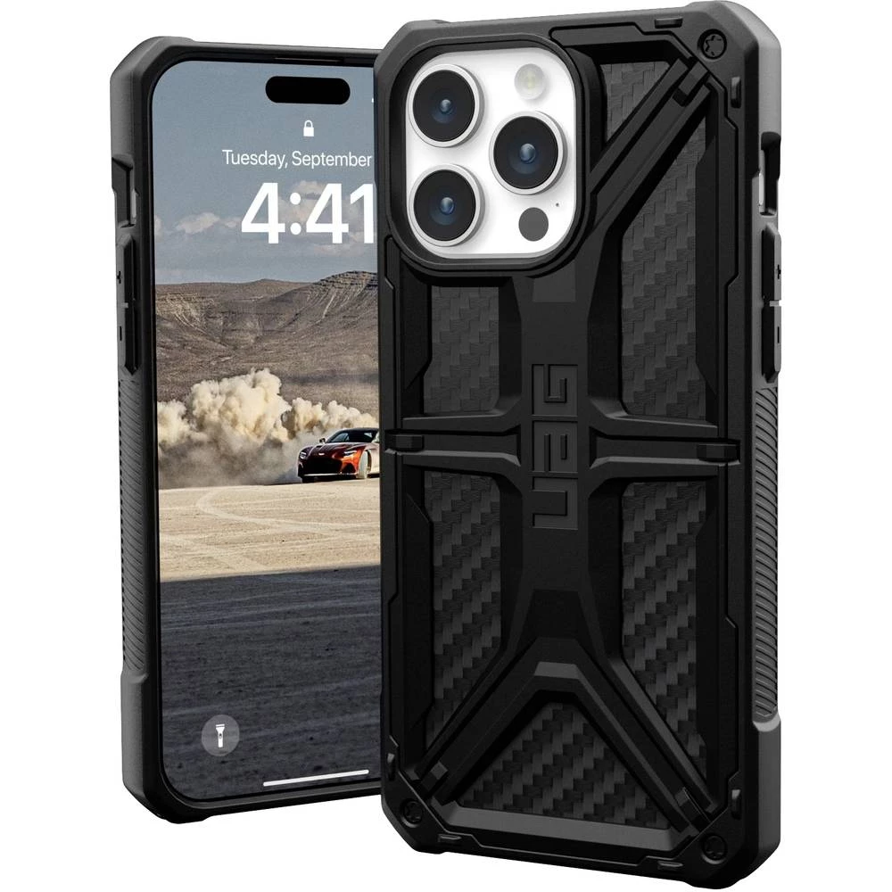 Urban Armor Gear Monarch stražnji poklopac za mobilni telefon Apple iPhone 15 Pro Max karbon crna boja slika