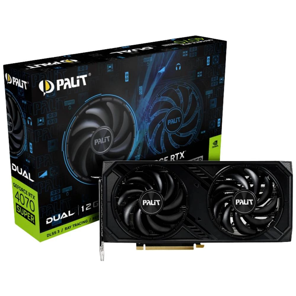 Palit grafička kartica Nvidia GeForce RTX 4070 Super DUAL  12 GB GDDR6X-RAM PCIe x16  HDMI™, DisplayPort NVIDIA G-Sync slika