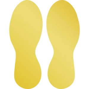 Durable 104704 Podno obilježavanje od stopala, uklonjivo žuta 5 Par (Š x V) 90 mm x 240 mm slika