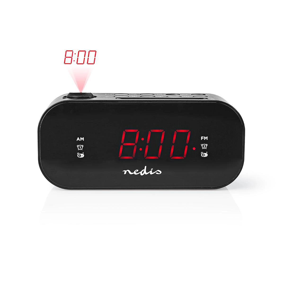 Nedis Digital Alarm Clock Radio | LED Display | Time projection slika