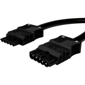 Adels-Contact 92876530 mrežni priključni kabel mrežni adapter - mrežni konektor Ukupan broj polova: 4 + PE crna 3.00 m 15 St. slika