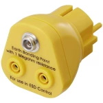 TRU COMPONENTS TC-12277204 Utikač za uzemljenje 2x banana utičnica, 1x tipkalo 10 mm   1 St.