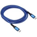 Akyga USB kabel  USB-C® utikač, USB-C® utikač 1.8 m plava boja  AK-USB-38