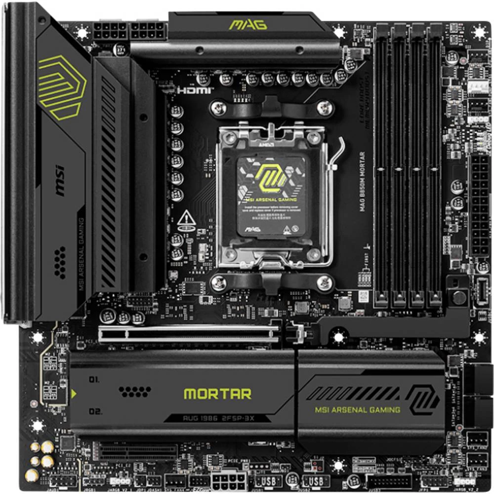 MSI 7E61-001R matična ploča Baza #####AMD AM5 Faktor oblika (detalji) Micro-ATX Set čipova matične ploče AMD® B850 slika