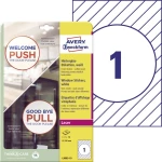 Avery-Zweckform L9003-10 etikete (A4) Ø 200 mm polipropilen bijela 10 St. ponovno ljepljenje naljepnice za stražnje staklo