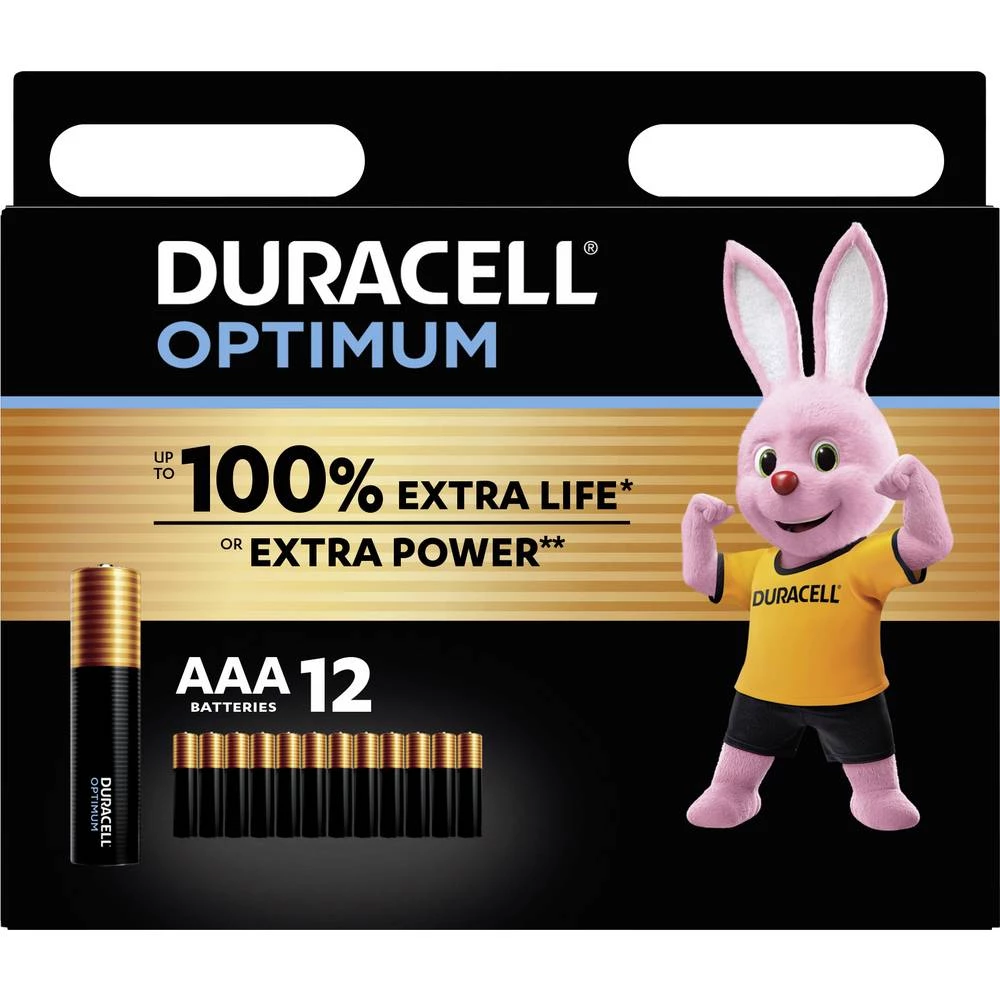 Duracell Optimum micro (AAA) baterija alkalno-manganov 1.5 V 12 kom. slika