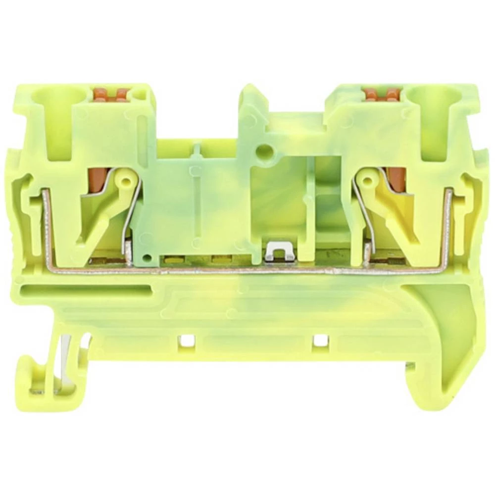TRU COMPONENTS TC-11592372 prolazna stezaljka 6.2 mm brzo spajanje  zelena, žuta 1 St. slika