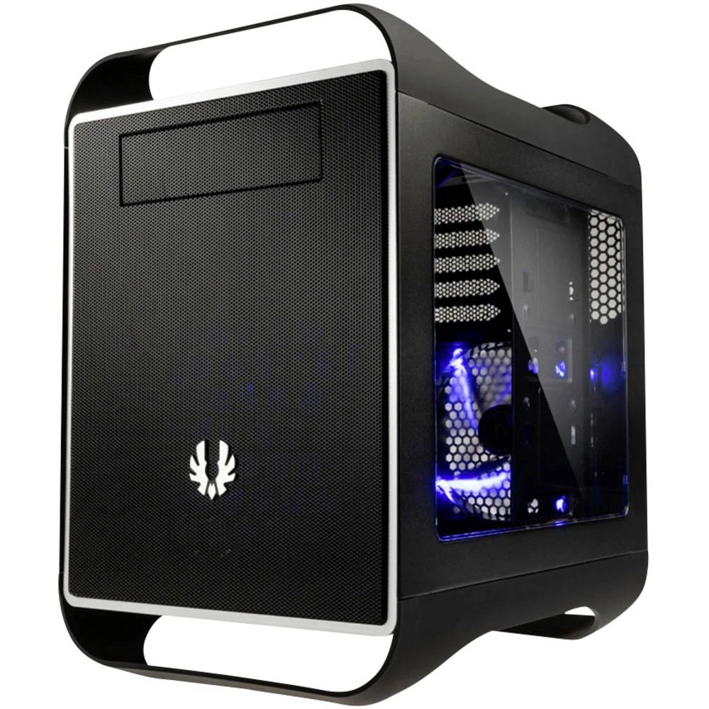 Bitfenix Prodigy M Micro-ATX kućište za igraće računalo crna 2 predinstalirana ventilatora, bočni prozor, filter prašine, ručka slika