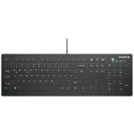 CHERRY Active KEY MTA AK-C8112 Corded žičani tipkovnica njemačka, qwertz crna ergonomski, tihe tipke, prikladan za dezin