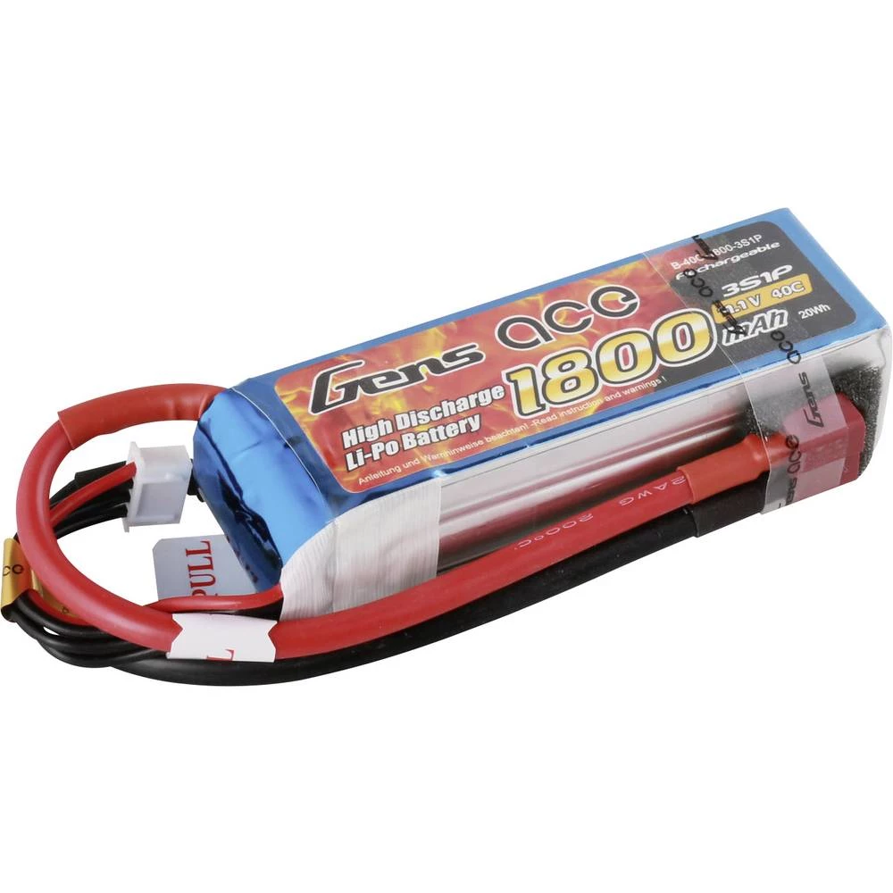 LiPo akumulatorski paket za modele 11.1 V 1800 mAh Broj ćelija: 3 40 C Gens ace Softcase Sustav T-konektora slika