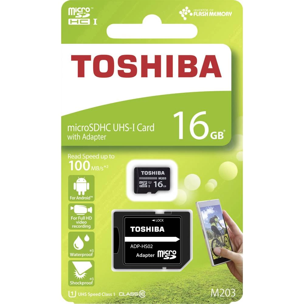 microSDHC kartica 16 GB Toshiba M203 Class 10, UHS-I Uklj. SD-adapter slika