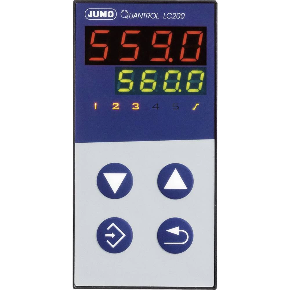 Termostat Jumo 599641 L, J, T, K, E, N, S, R, Pt100, Pt1000, KTY Relej 3 A, RS 485 (Š x V) 48 mm x 48 mm slika