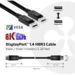 club3D DisplayPort Priključni kabel [1x Muški konektor DisplayPort - 1x Muški konektor DisplayPort] 1 m Crna