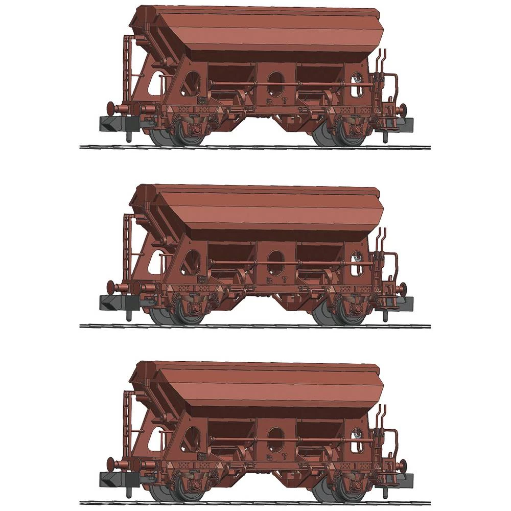 Fleischmann 830351 N Set od 3 vagona s okretnim krovom DB slika