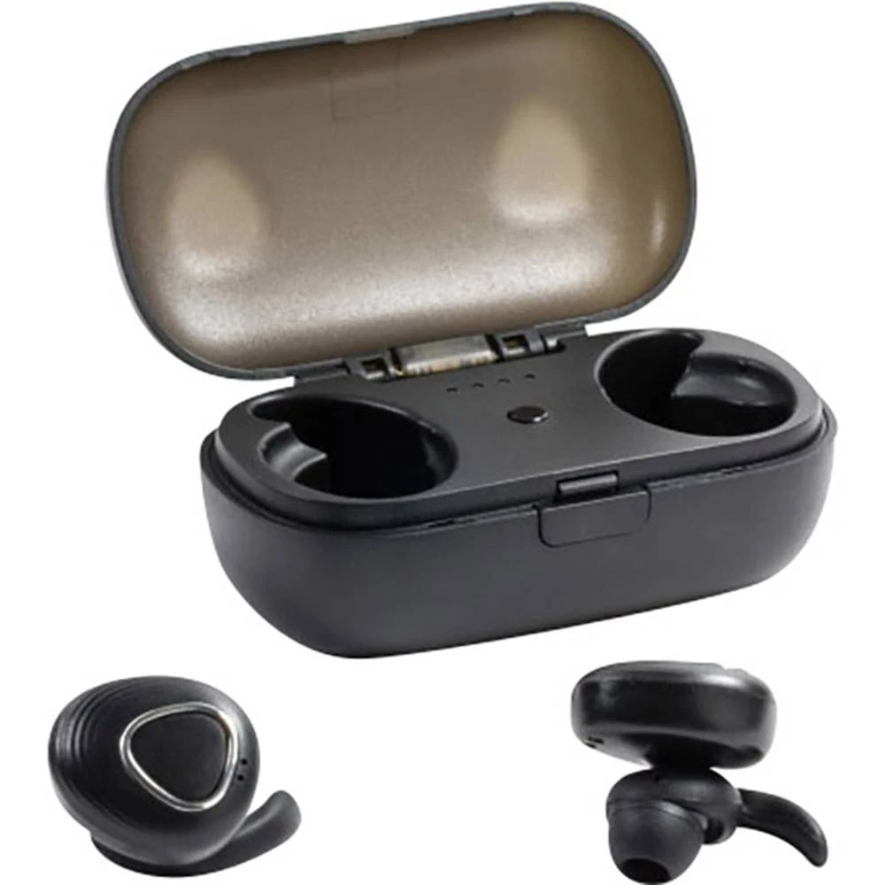 Bluetooth&reg; Naglavne slušalice Technaxx Musicman BT-X39 U ušima Slušalice s mikrofonom, Vodootporne Crna slika