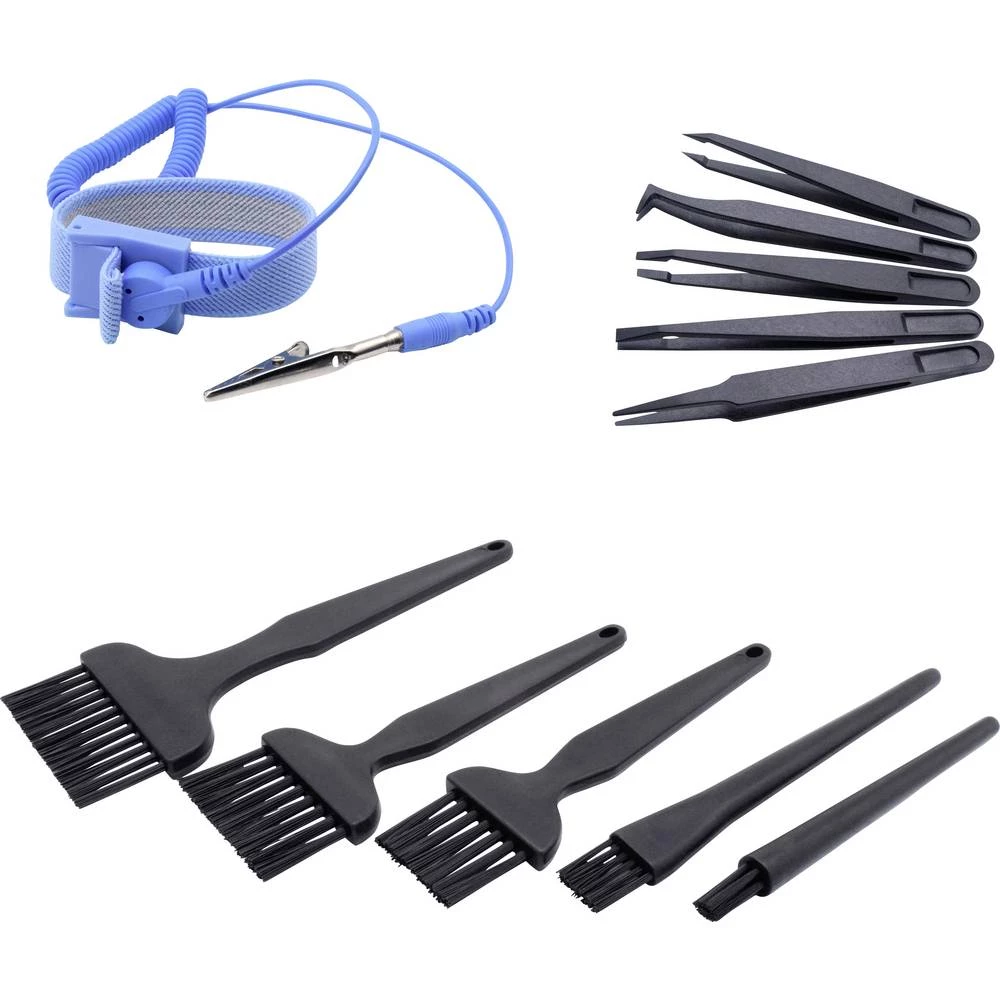 Quadrios ESD ručni remen plava boja pritisni gumb 10 mm slika