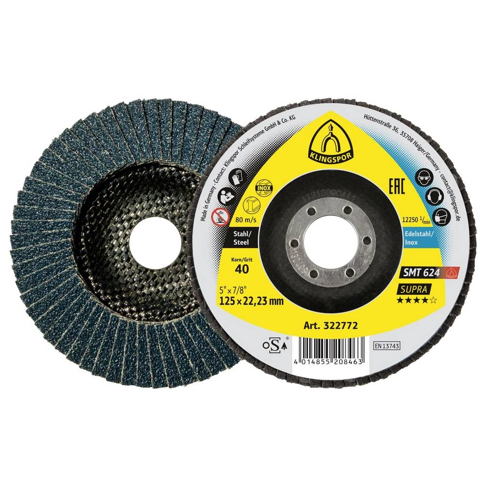 Klingspor 322778 SMT 624 lamelni brusni disk, 150 x 22,23 mm granulacija 40 konveksan promjer 150 mm 10 kom. slika