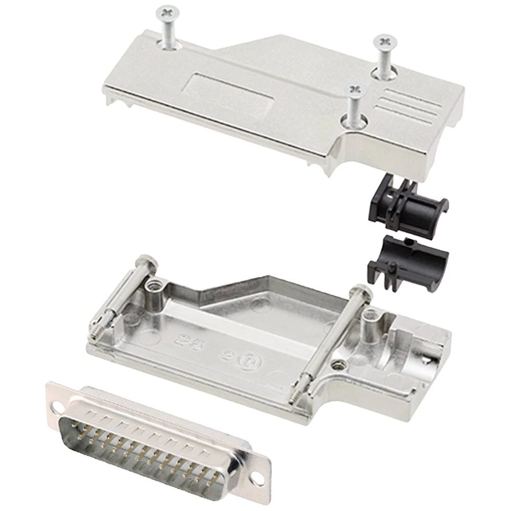 Komplet D-SUB pinskih konektora 90 ° Broj polova: 25 Lemni kup encitech DCMR25-FK-DMP-W-K 1 ST slika