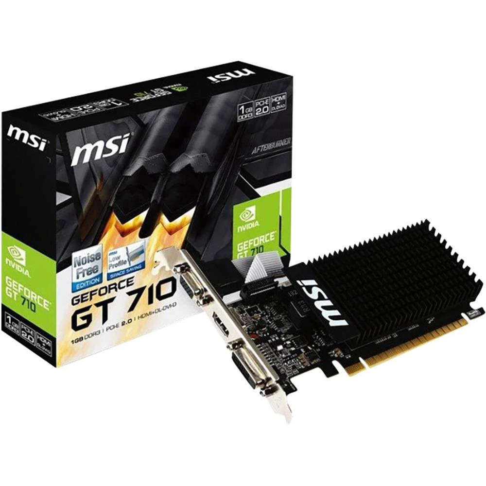 Grafička kartica MSI Nvidia GeForce GT710 1 GB DDR3-RAM PCIe x16 HDMI&trade;, DVI, VGA slika