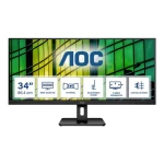 AOC Essential-line U34E2M LED zaslon Energetska učinkovitost 2021 F (A - G) 86.4 cm (34 palac) 3440 x 1440 piksel 21:9 4