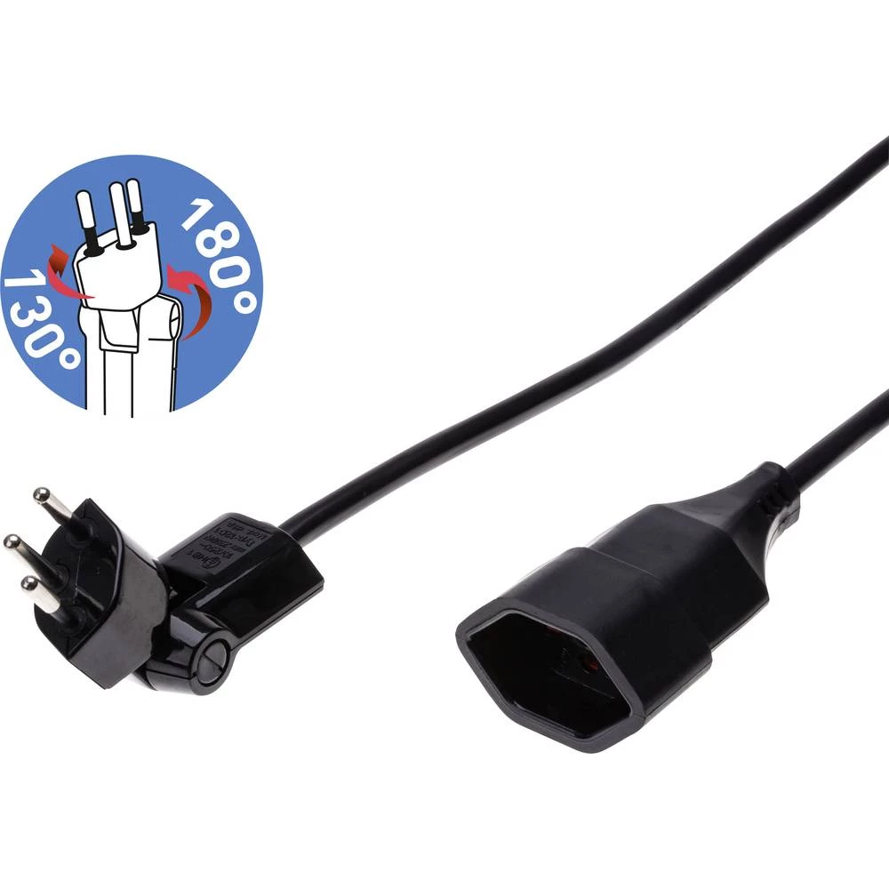 Max Hauri 129046 struja produžetak crna 5.00 m H05VV-F 3G 1,0 mm² slika