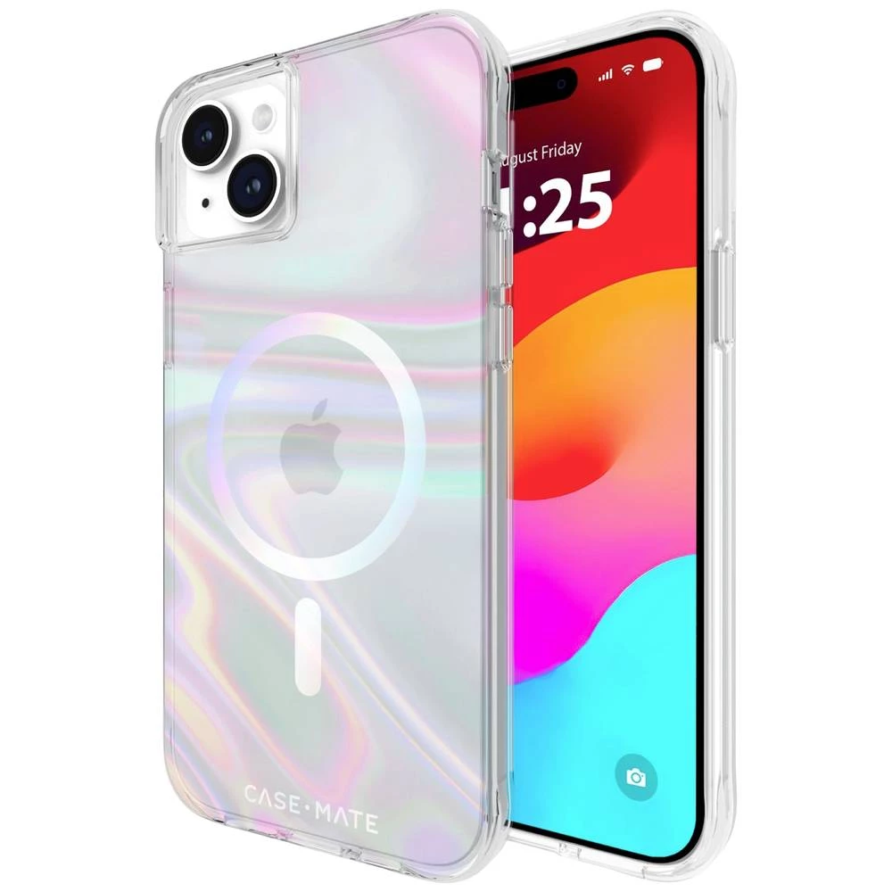 CASEMATE Soap Bubble MagSafe stražnji poklopac za mobilni telefon Apple iPhone 15 Plus prozirna, fluorescentna slika