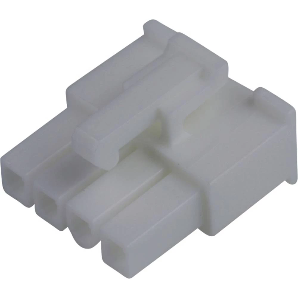 Molex 39014041 Mini-Fit Jr. Receptacle Housing, Single Row, 4 Circuits, UL 94V-0, Natural slika