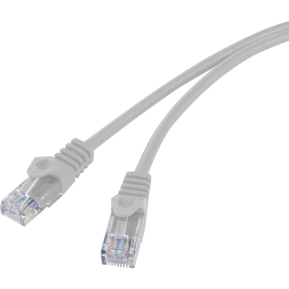 LAN (RJ45) Mreža Priključni kabel CAT 5e U/UTP 0.5 m Siva sa zaštitom za nosić Basetech slika
