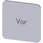 Siemens 3SU1900-0AF81-0AF0 ploča za natpise kvadratan (Š x V) 22 mm x 22 mm ispred srebrna, crna 10 St.